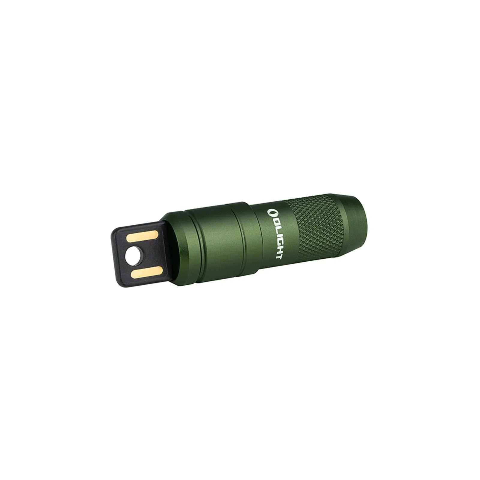 Olight imini 2 OD Green side profile view showing the knurled body