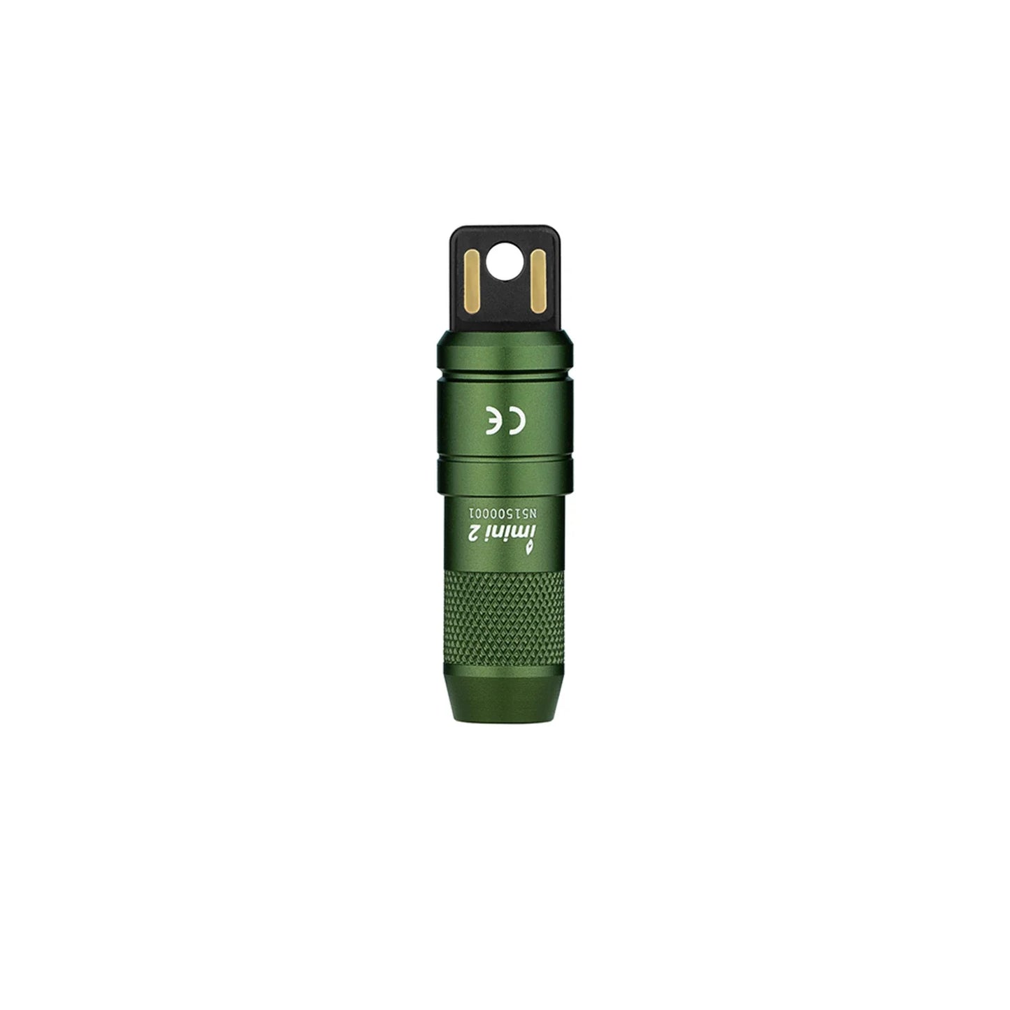 Olight imini 2 OD Green standing upright showing the magnetic cap