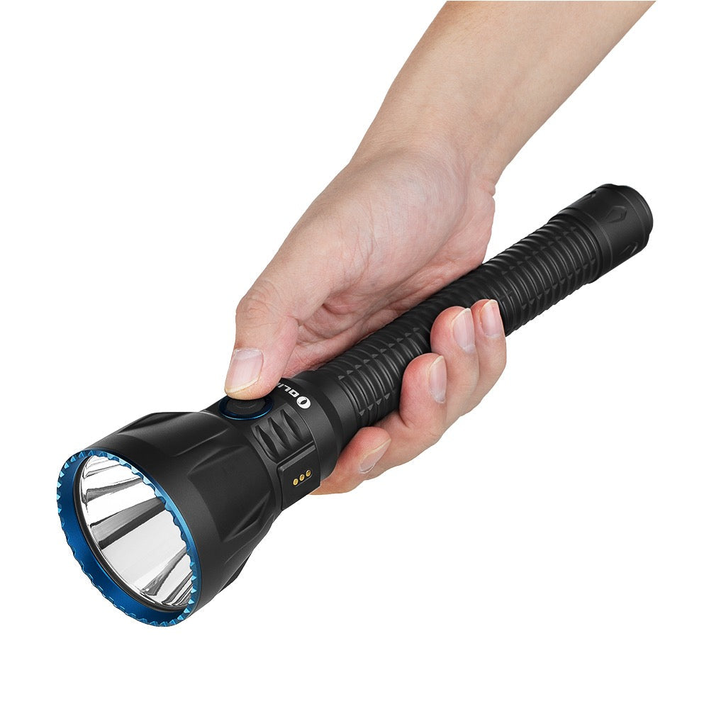 Olight Javelot Turbo 2 Black held in hand showing its full size and grip