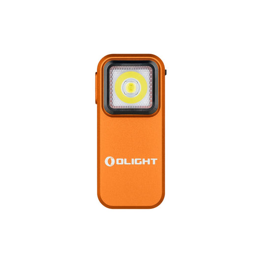 Olight Oclip Clip Light – Orange | 300 Lumen Rechargeable Clip-On with White & Red LEDs