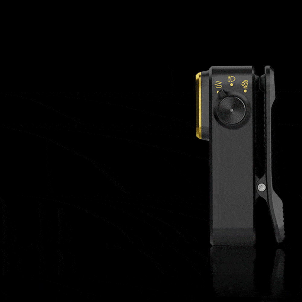 Olight Oclip Pro S – 600 Lumen Clip Flashlight w/ UV, RGB & Magnet (BLACK)