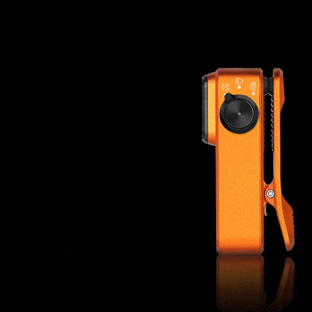 Olight Oclip Pro S – 600 Lumen Clip Flashlight w/ UV, RGB & Magnet (Orange)