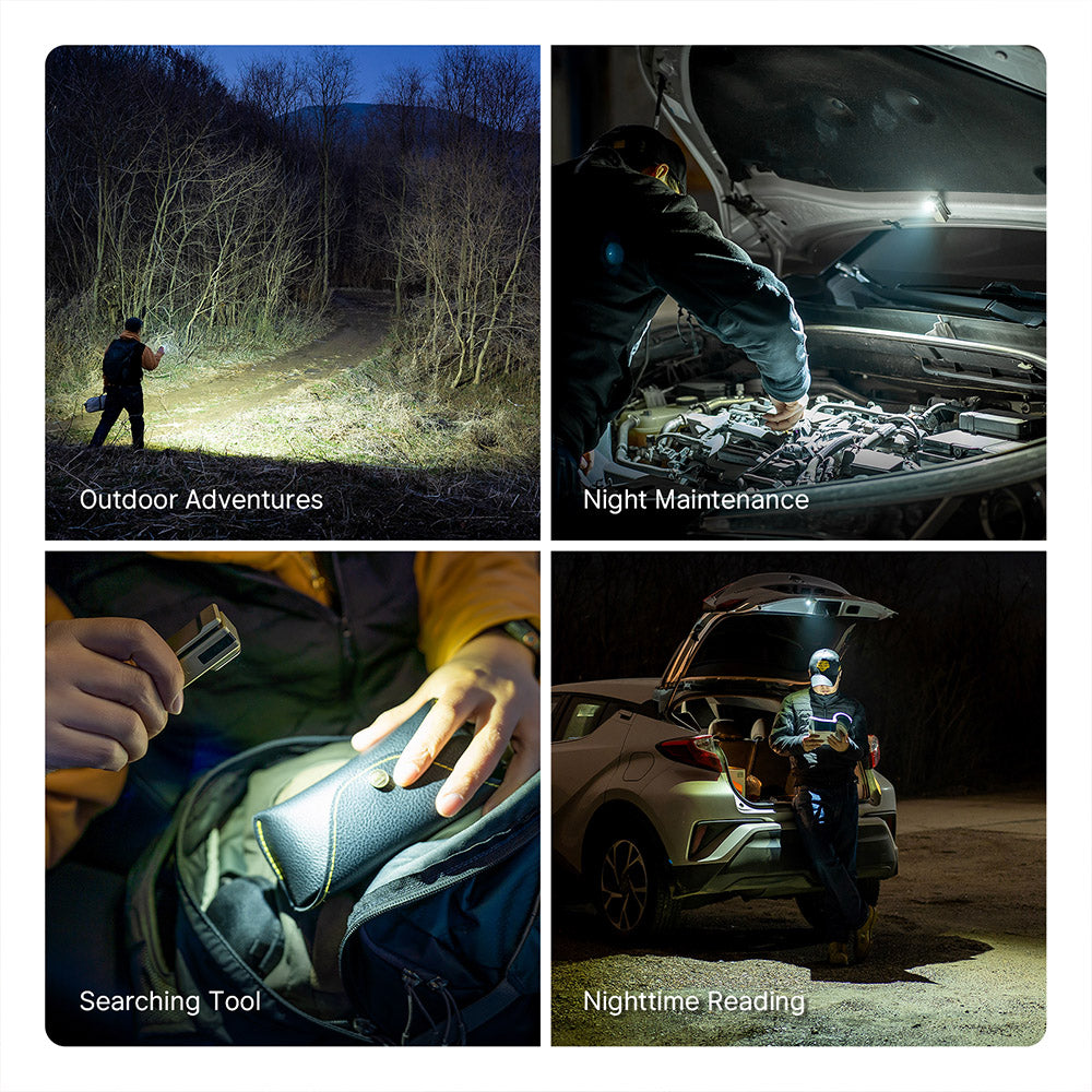 Olight Oclip Ultra Olive Green use cases – outdoor adventures, night maintenance, searching and nighttime repairs