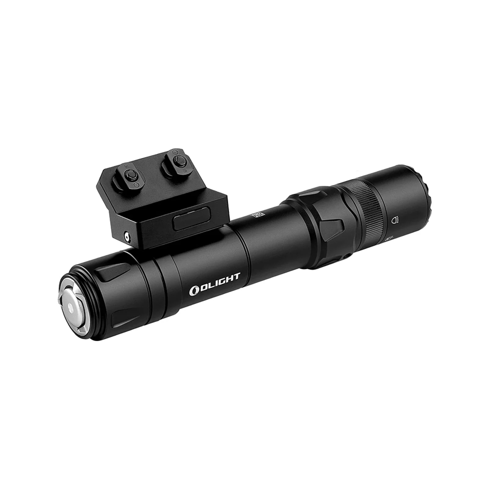 Olight Odin GL M side profile view showing the knurled body and mode selector ring