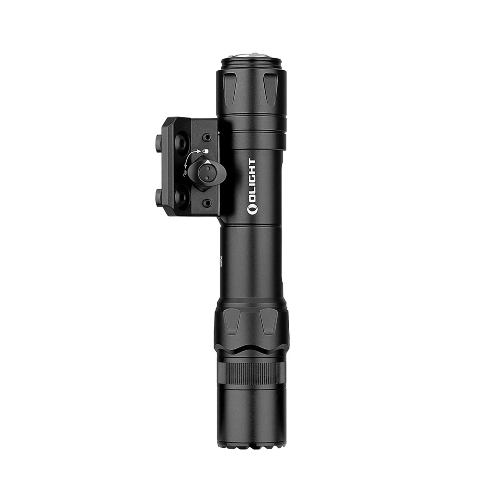 Olight Odin GL M top view showing the M-LOK rail mount and body profile