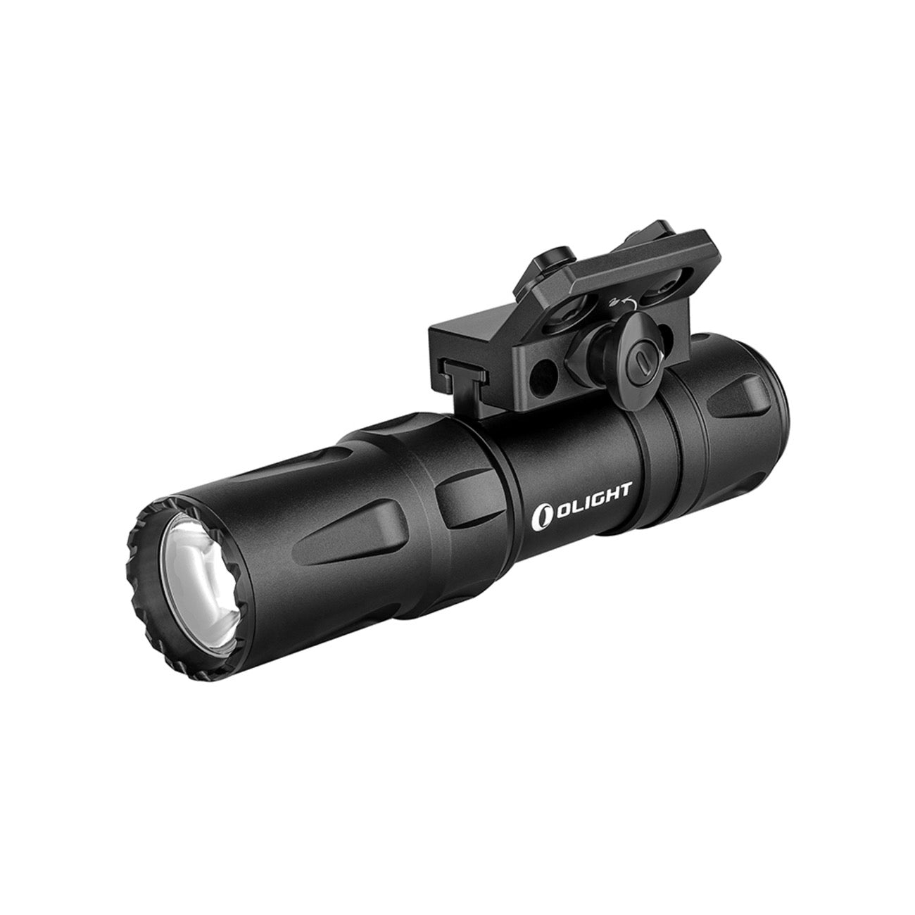 Olight Odin Mini Black front view – 1,250 lumen weapon light with M-LOK mount