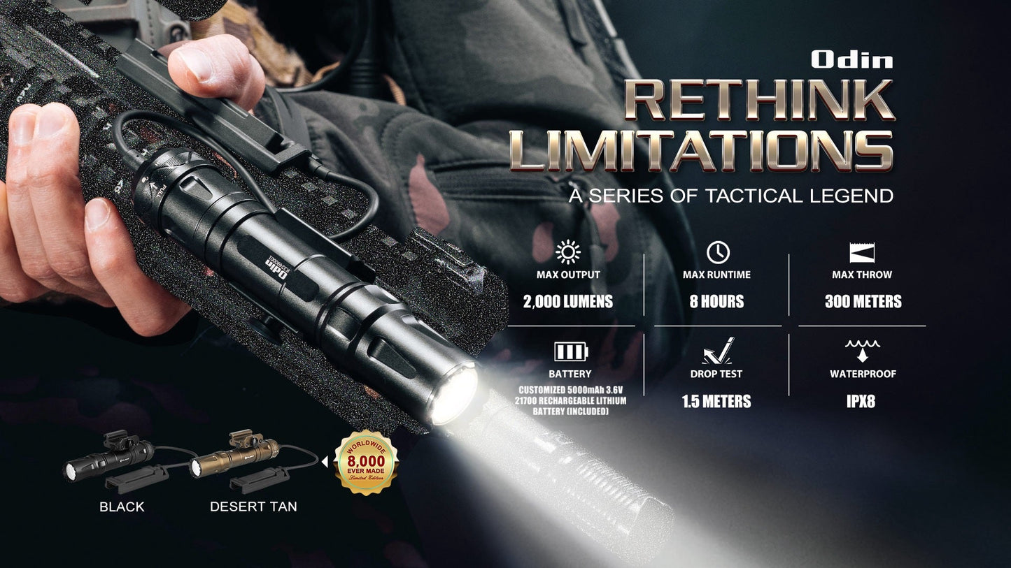 Olight Odin tactical weapon light specifications and feature overview