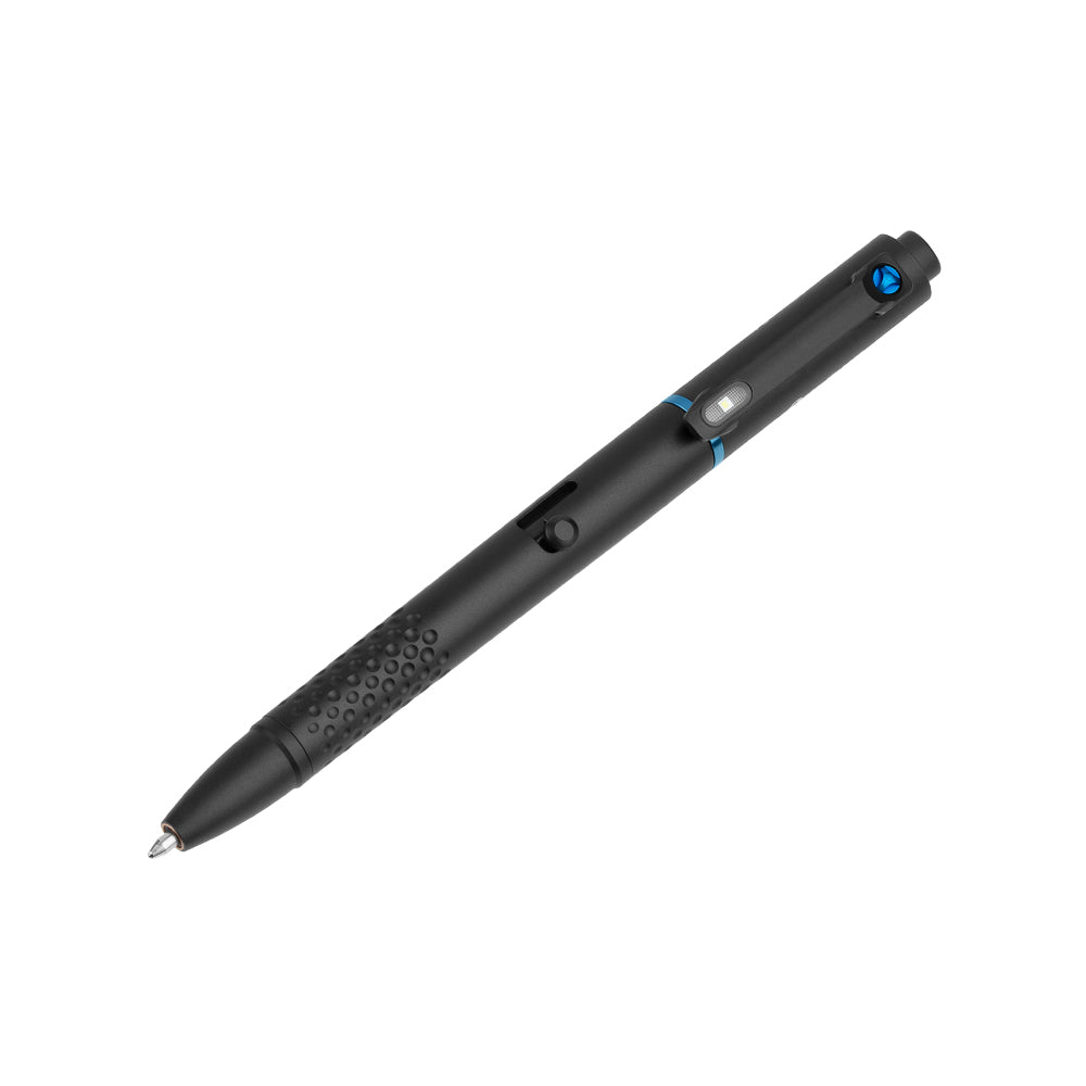 Olight O'Pen Glow Black side profile view showing the pocket clip