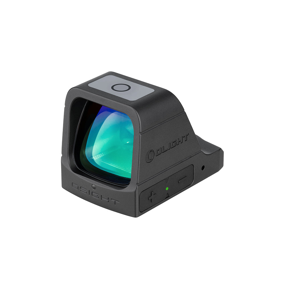Olight Osight Green 3 MOA angled view showing the large viewing window