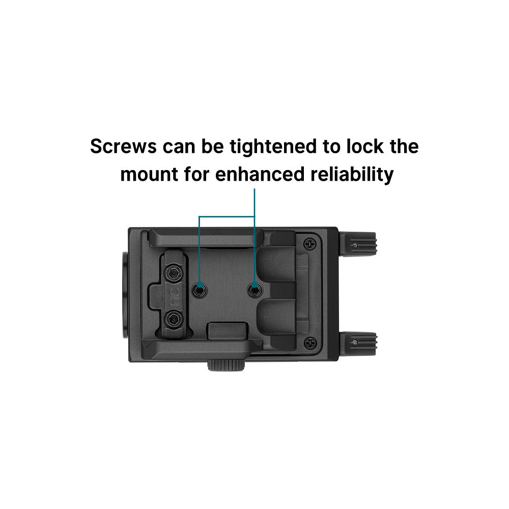 Olight PL-MINI 3 Valkyrie mount screws can be tightened to lock the mount for enhanced reliability