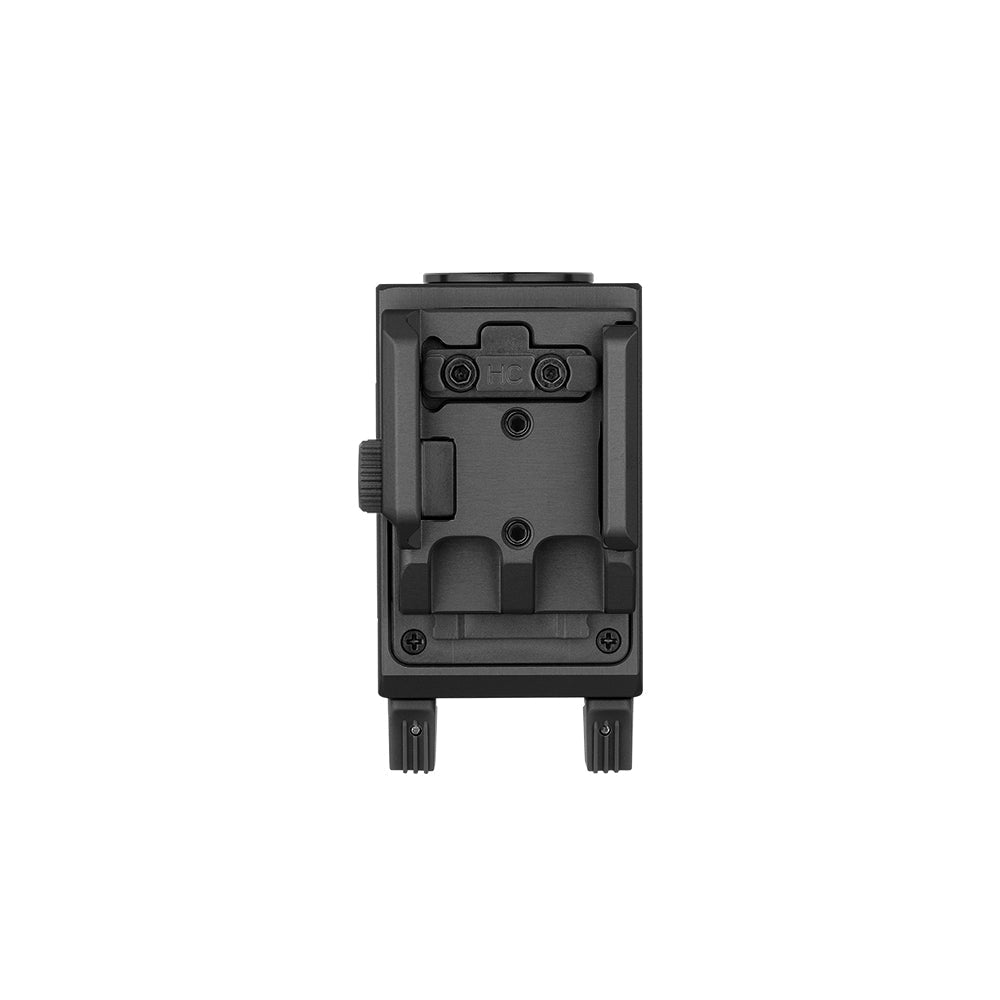 Olight PL-MINI 3 Valkyrie Black top view showing the adjustable sliding rail