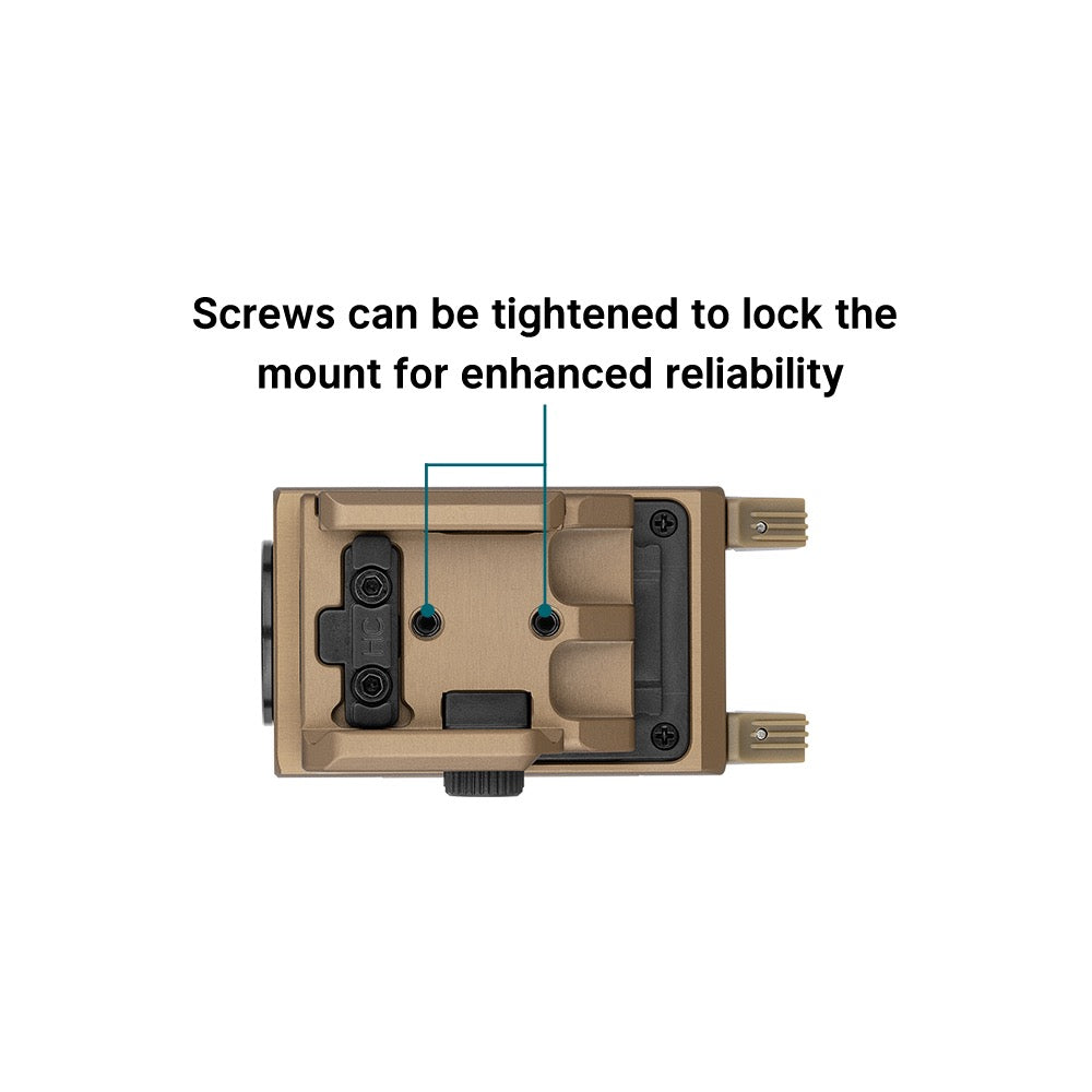 Olight PL-MINI 3 Valkyrie mount screws can be tightened to lock the mount for enhanced reliability