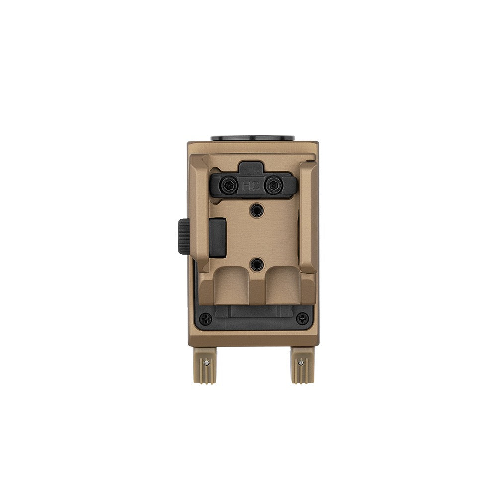 Olight PL-MINI 3 Valkyrie Desert Tan top view showing the adjustable sliding rail