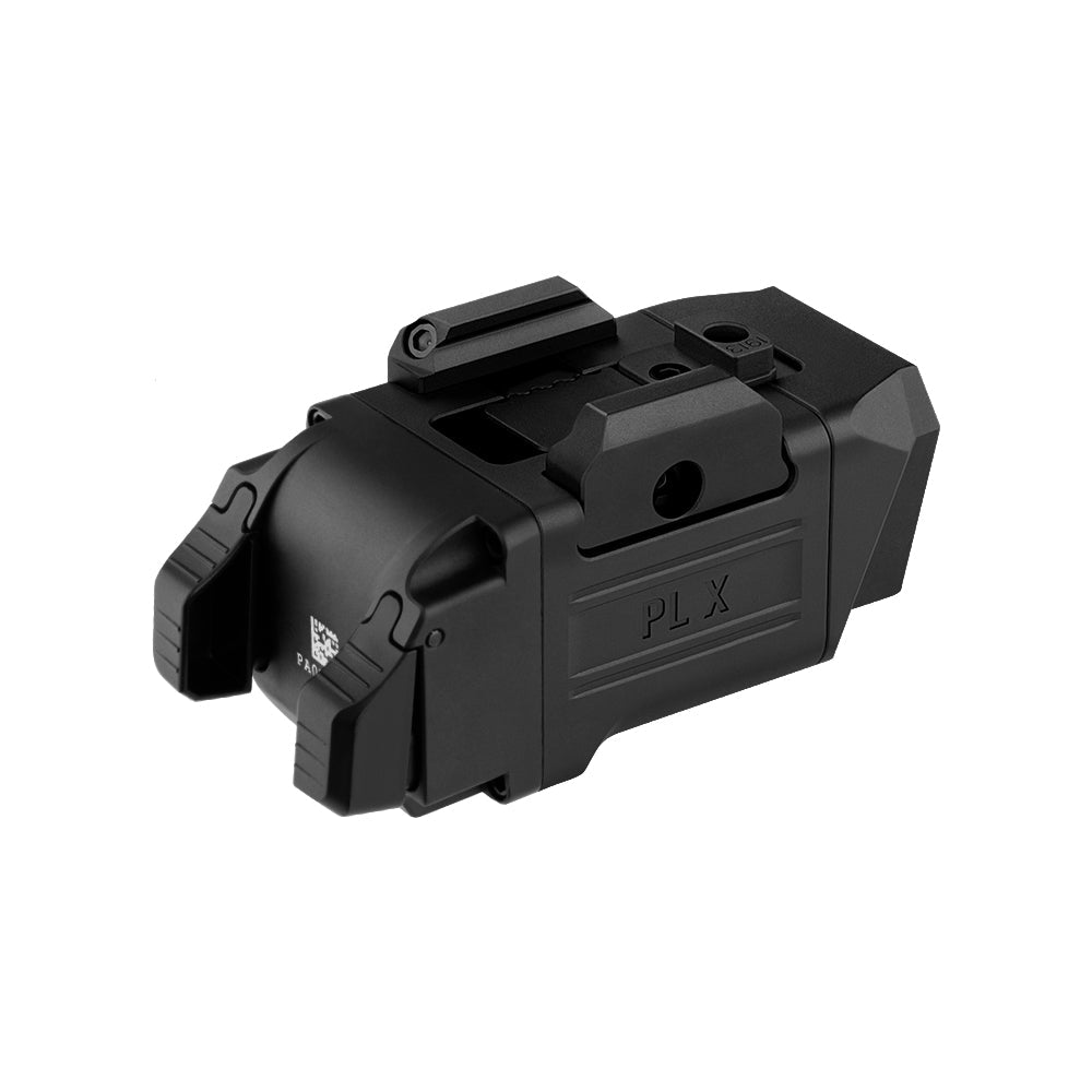 Olight PL-X aluminum body with Type III hard anodized finish detail
