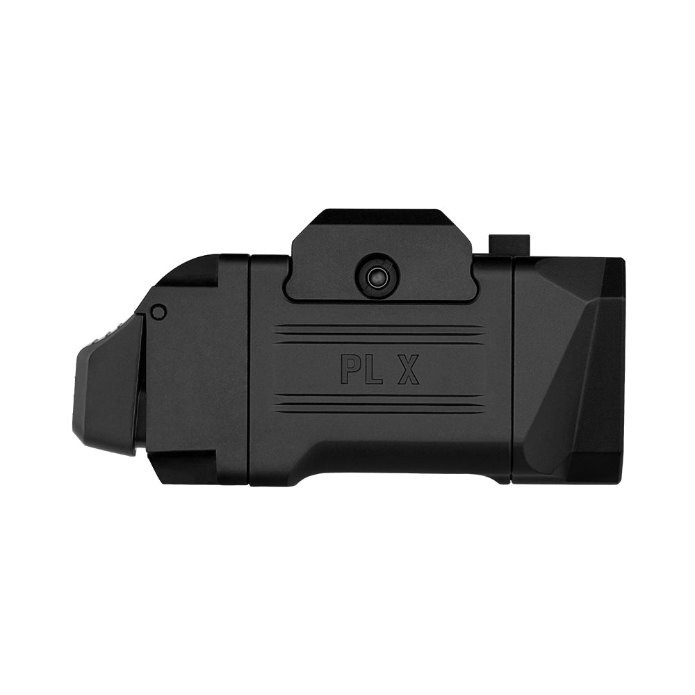 Olight PL-X mounted on a pistol rail – rail-mounted tactical weapon light