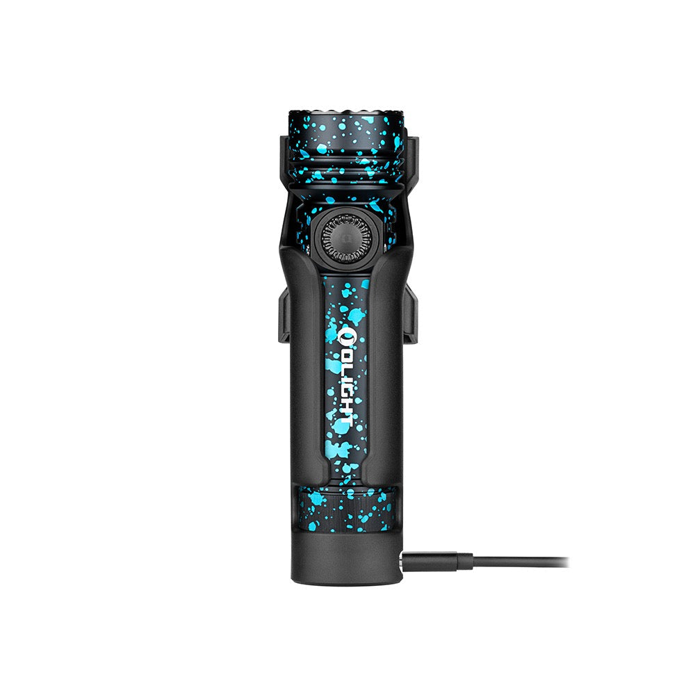 Olight Seeker 4 Pro Deep Ocean front view showing the multi-LED flood array