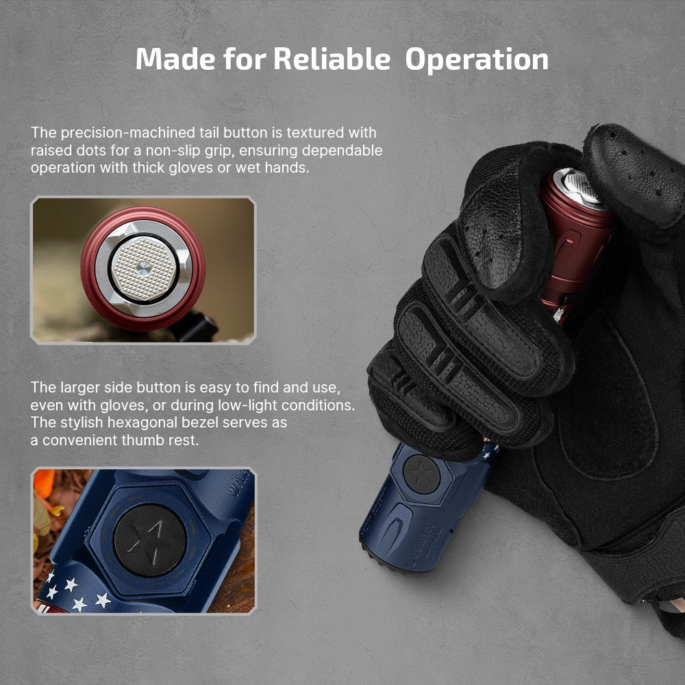 Olight Warrior Ultra Stars & Stripes Edition - 2,500 Lumen Tactical Flashlight (O-Aluminum, 320m)