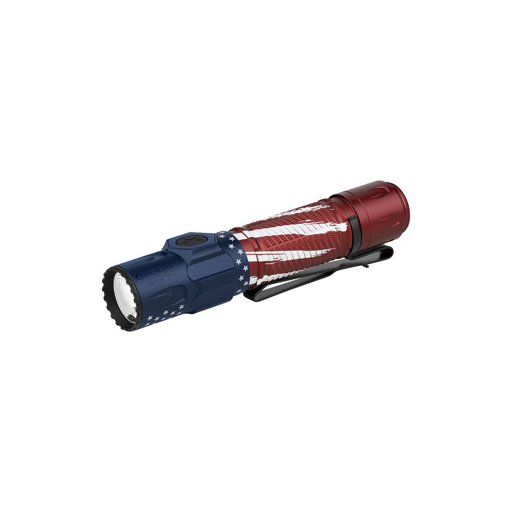 Olight Warrior Ultra Stars & Stripes Edition - 2,500 Lumen Tactical Flashlight (O-Aluminum, 320m)