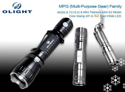 Olight MPG Holiday Set - M20S S2 - AAA Titanium - TC15 SS