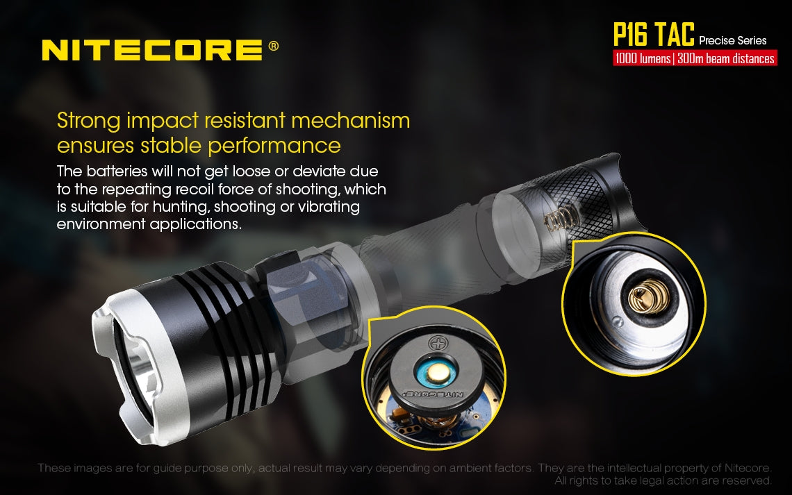 Nitecore P16TAC 1 x 18650 / 1000 Lumen  CREE XM-L2 U3 Flashlight