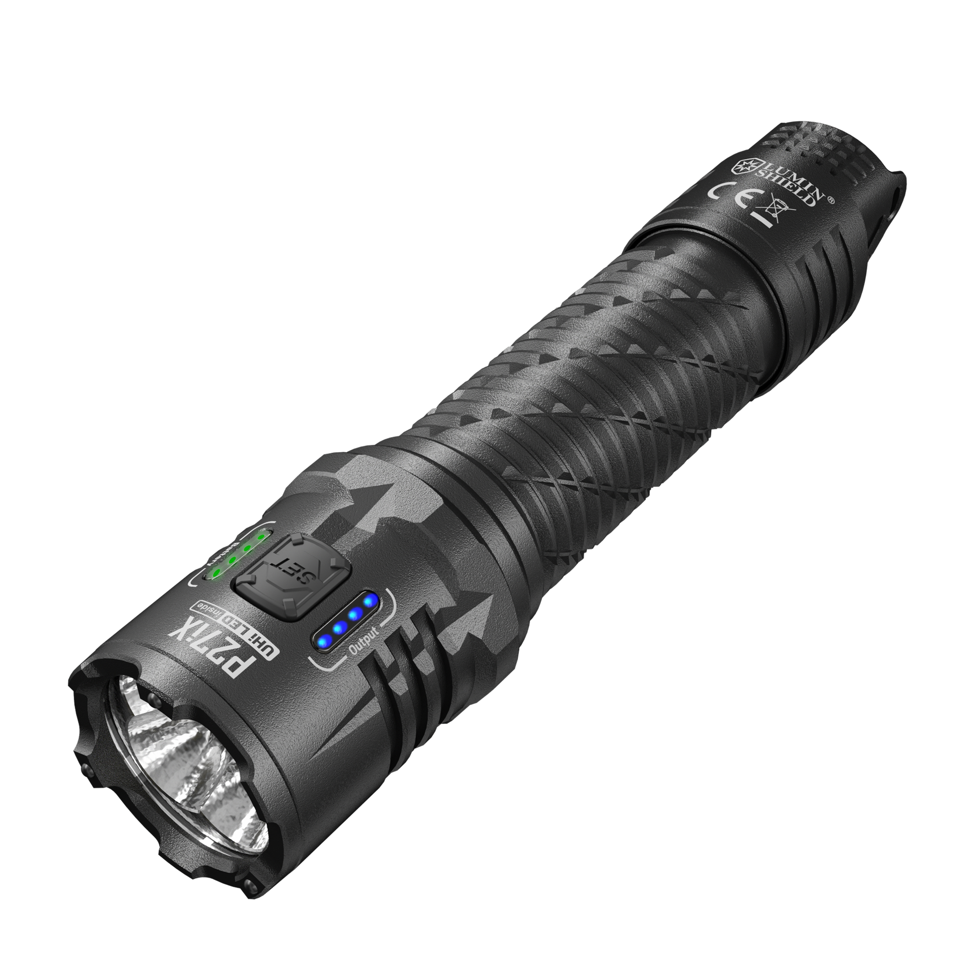 Nitecore P27iX 5000 lumen customizable tactical flashlight front view