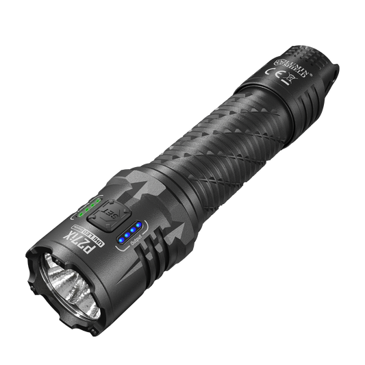 Nitecore P27iX 5000 lumen customizable tactical flashlight front view