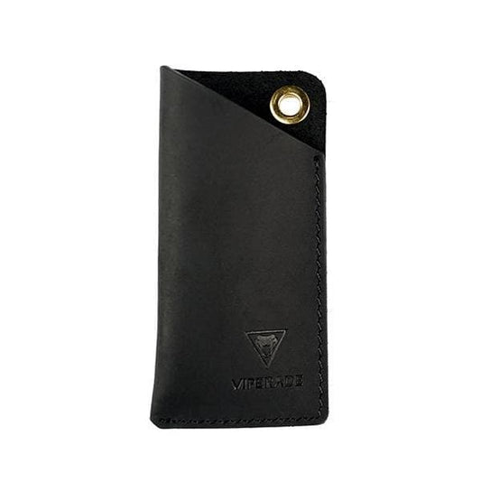 Viperade PJ11 Crazy Horse Leather EDC Tool Pouch (Black) front view