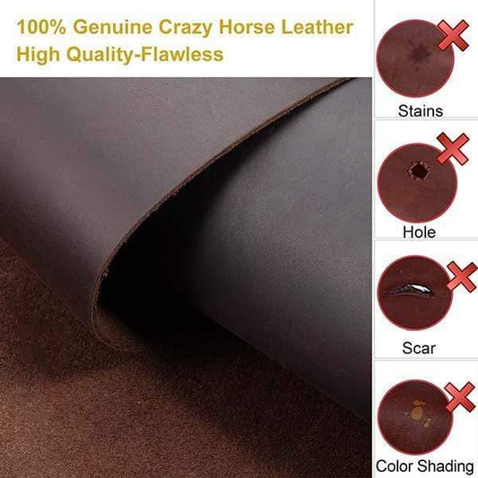 Viperade PJ26 Crazy Horse Leather Sheet (Brown) front view