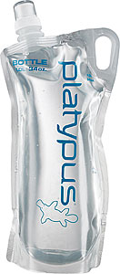 Platy Plus Bottle 1L Push-Pull Cap, Clear