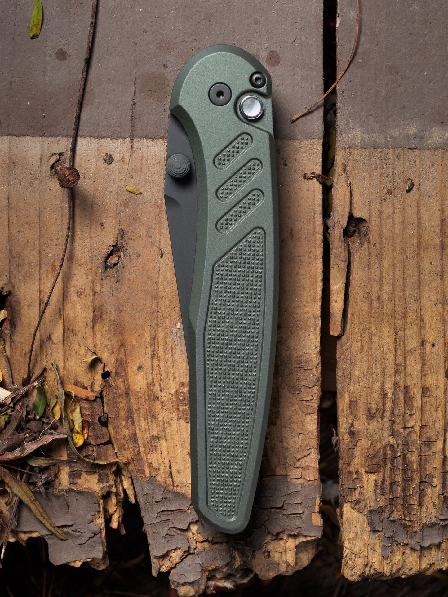 Pro-Tech BST26 Avalon 1 – Blade Show Texas Exclusive Green Knurled Aluminum MagnaCut Knife