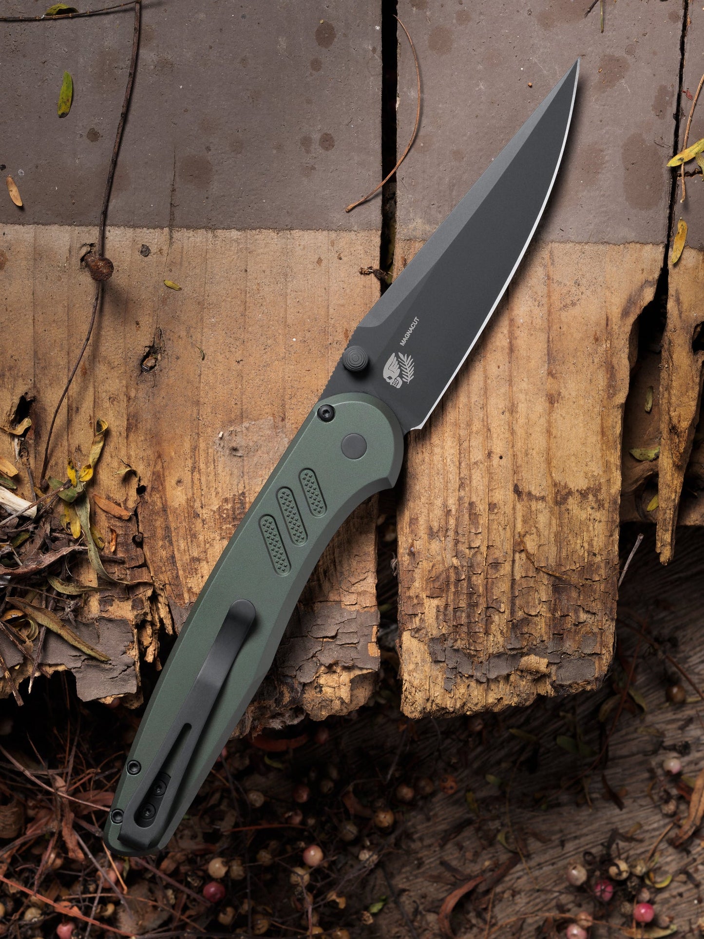 Pro-Tech BST26 Avalon 1 – Blade Show Texas Exclusive Green Knurled Aluminum MagnaCut Knife