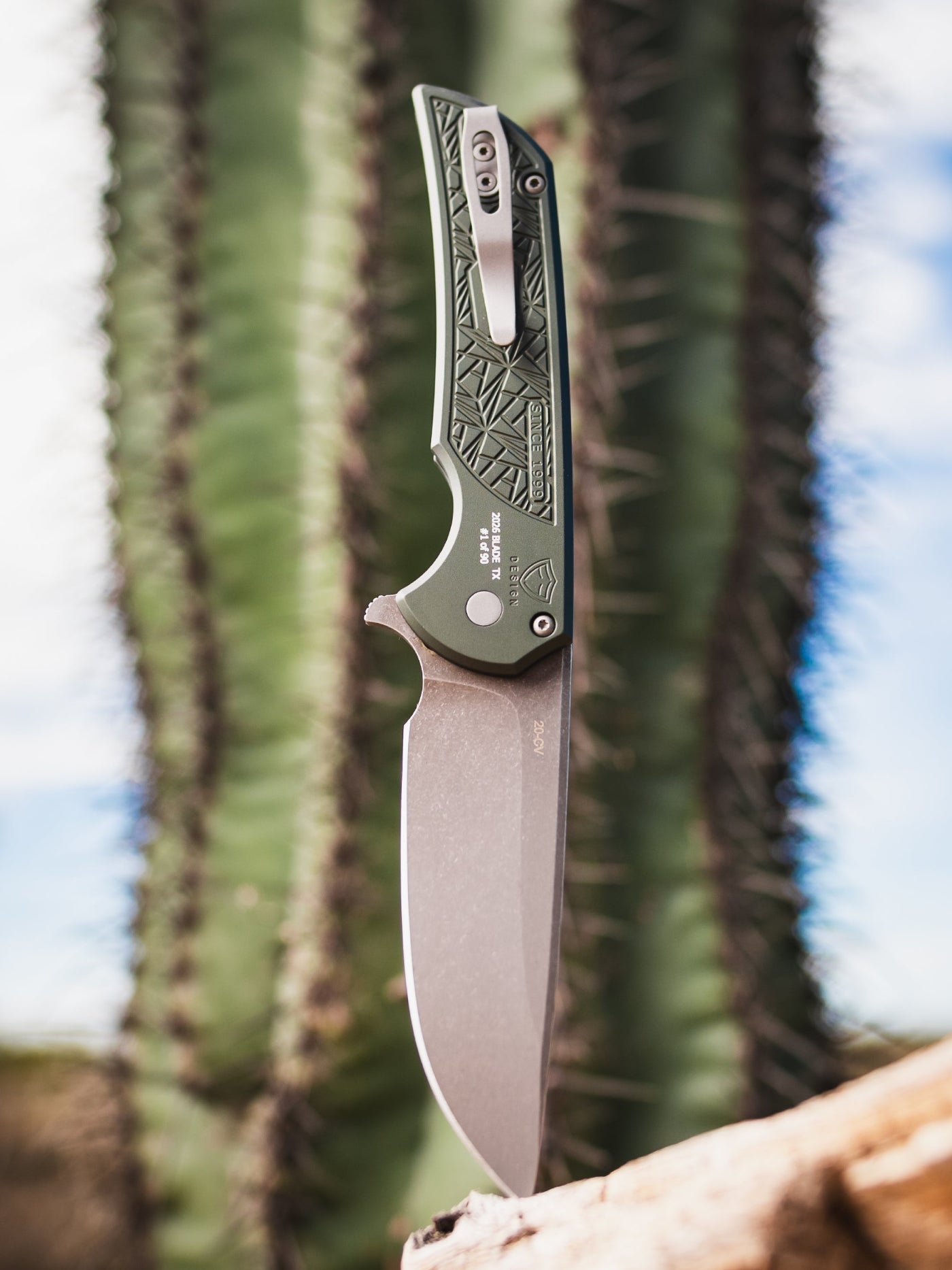 Pro-Tech BST26.Mordax.1 Blade Show Texas Exclusive – Green Handle 20CV Mordax Knife