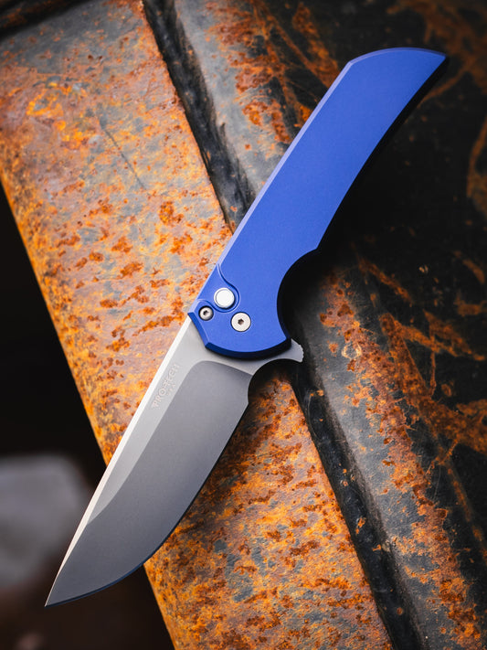 Pro-Tech BST26.Mordax.2 Blade Show Texas Exclusive – Navy Handle 20CV Mordax Knife