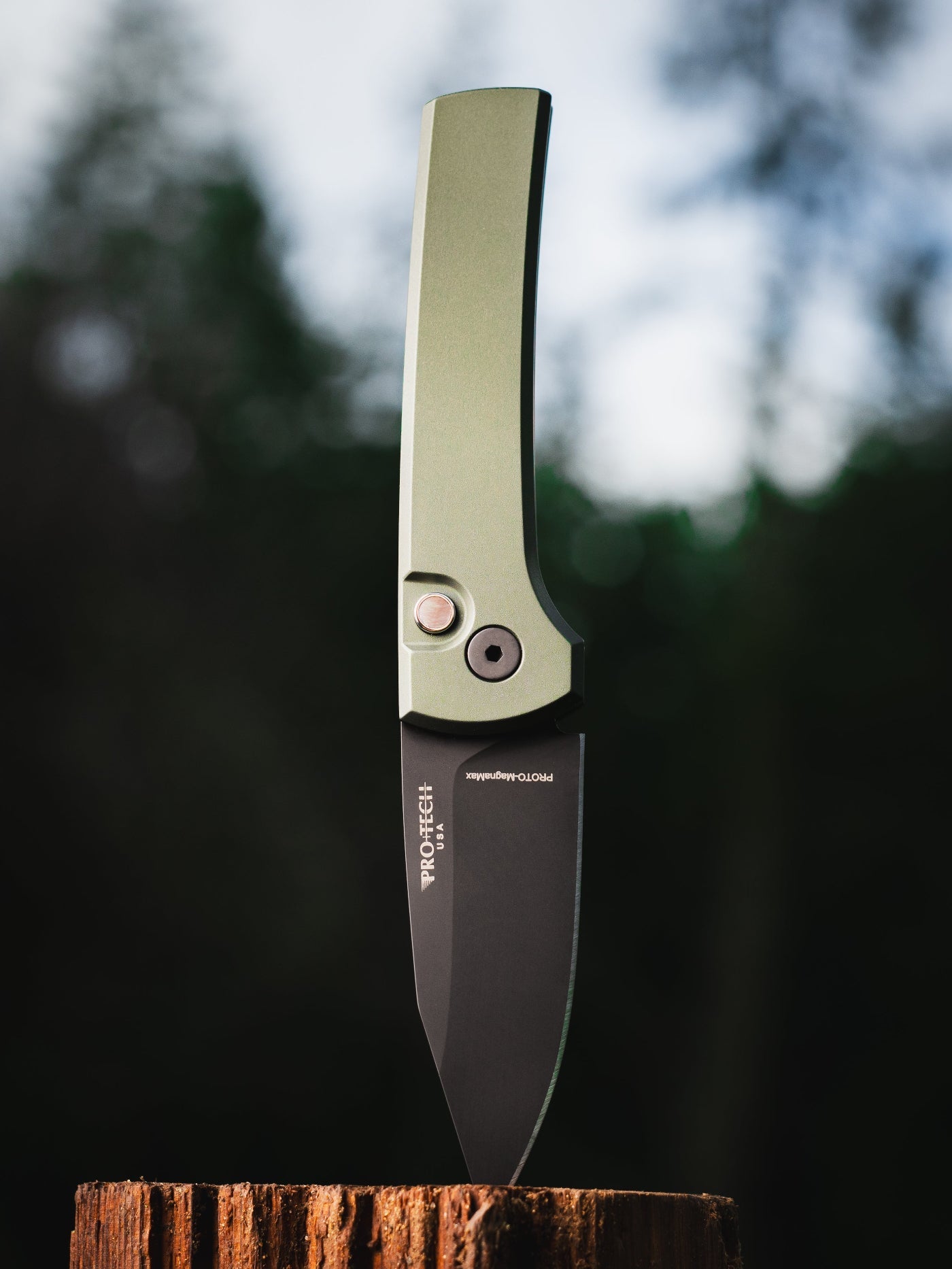 Pro-Tech BST26.Scapegoat.1 Blade Show Texas Exclusive – Green Handle MagnaMax Scapegoat Auto