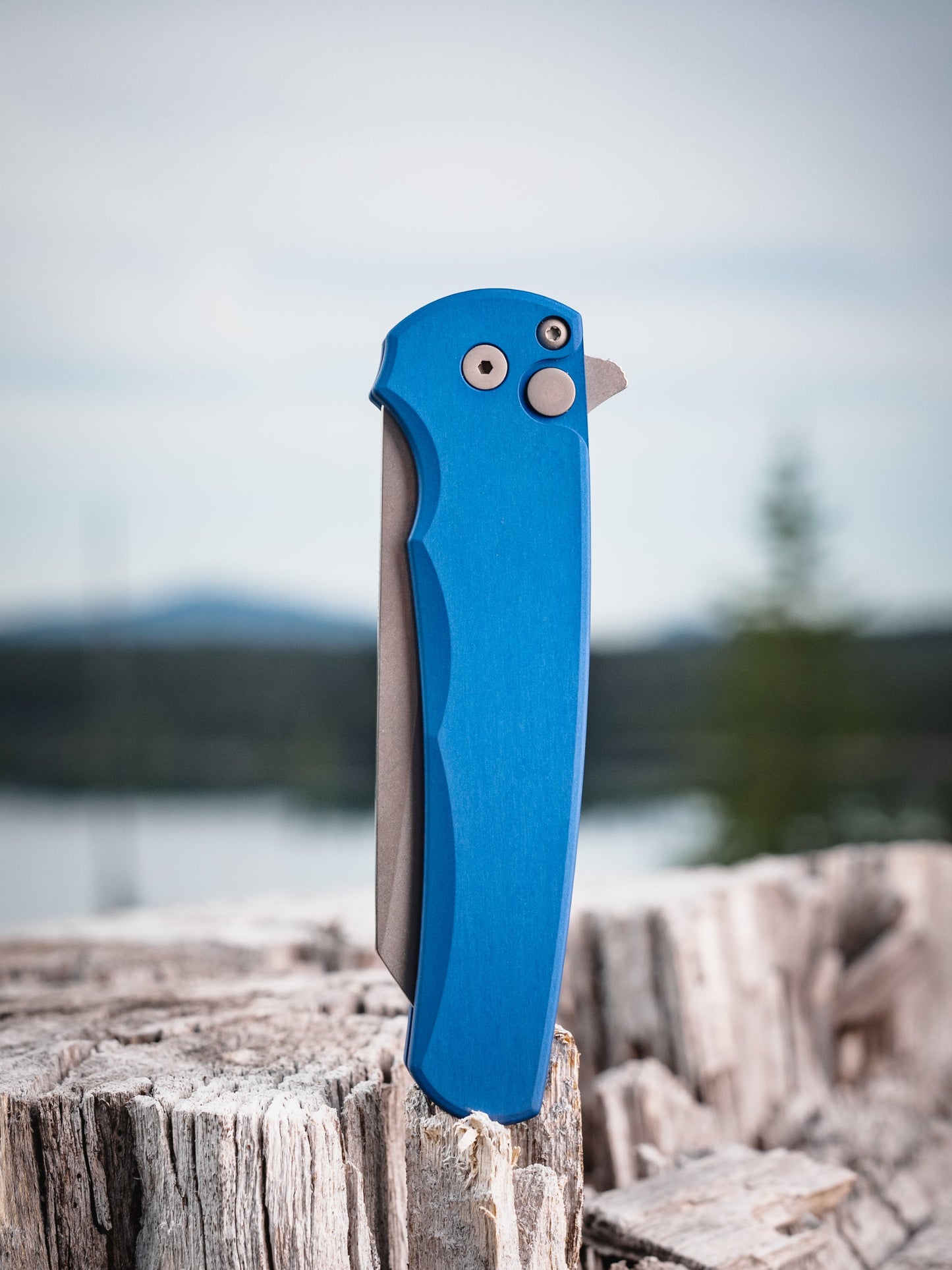 Pro-Tech Malibu 5401-Blue – 3.25" MagnaCut Reverse Tanto, Manual Flipper Knife