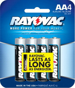 Rayovac AA Alkaline Batteries - 4 Pack