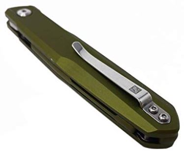 Real Steel G5 Metamorph REA-G5 green 7075 aluminum handle and hidden liner lock – detail view