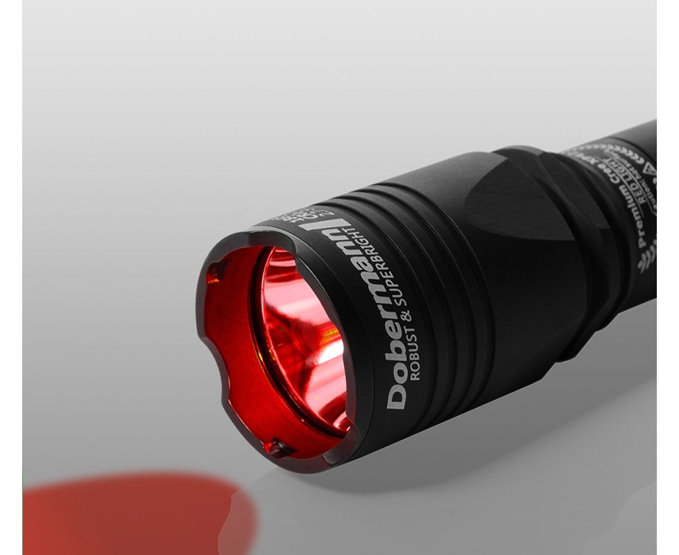 Armytek Dobermann XP-E2 Red LED / 160 lumens / 5Â°:40Â°