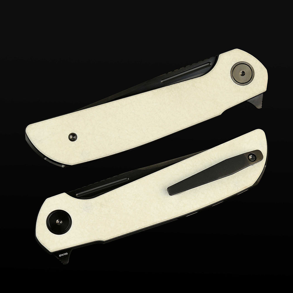 Reate Remedy FatCarbon Glass White DLC closed view – front and back
