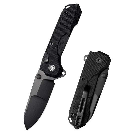 REMETTE RT-Cosmic RTCO-GB â€“ 2.76" 14C28N Drop Point Button + Liner Lock Knife G10 Handle