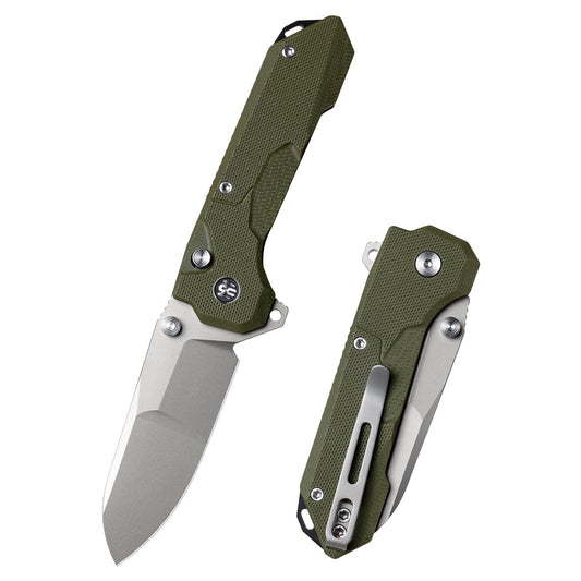 Remette RT-Cosmic RTCO-GM front view – 2.76″ sandblasted 14C28N drop point folding knife