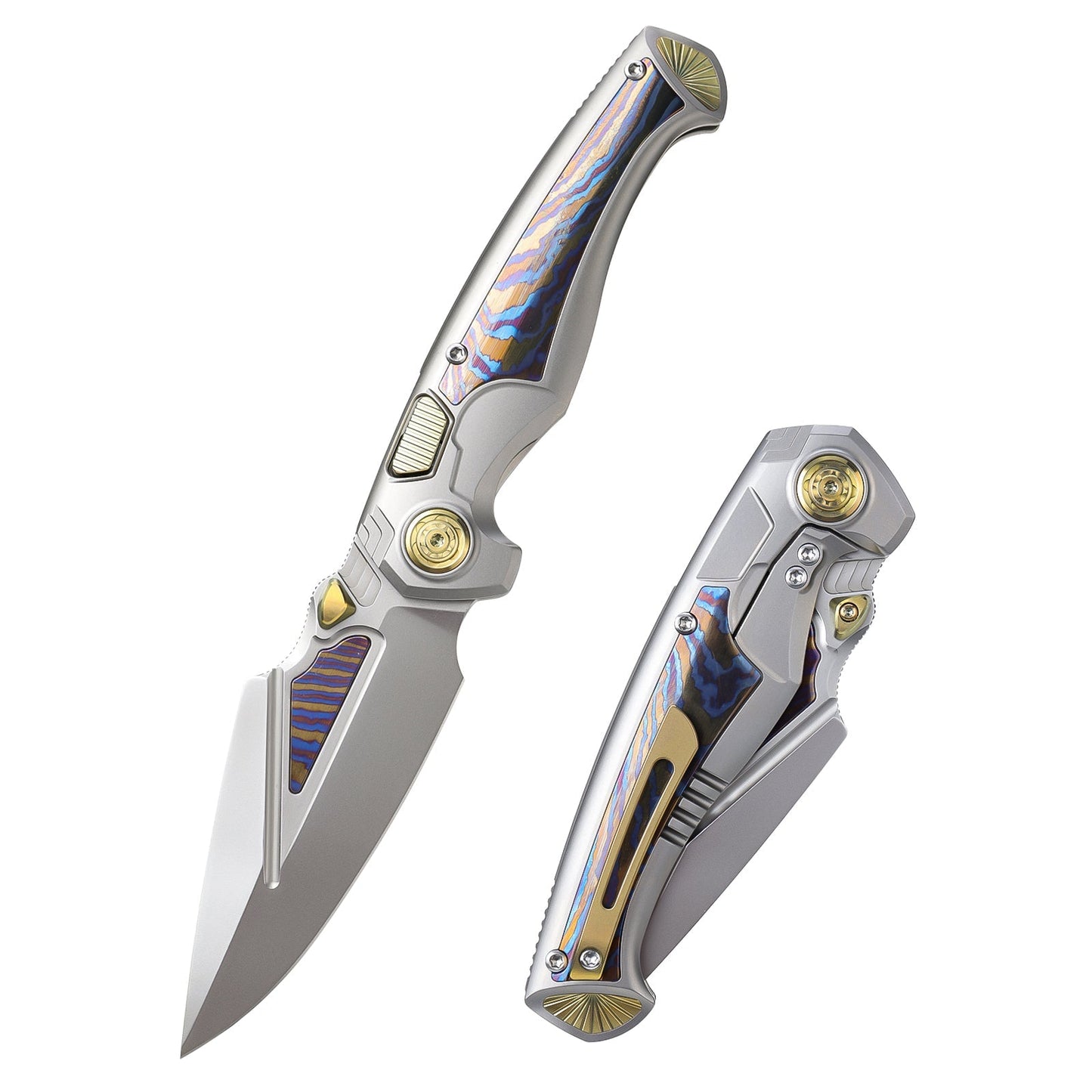 Remette RT-Scepter SCPT-A front view – 3.46″ M390 clip point folding knife