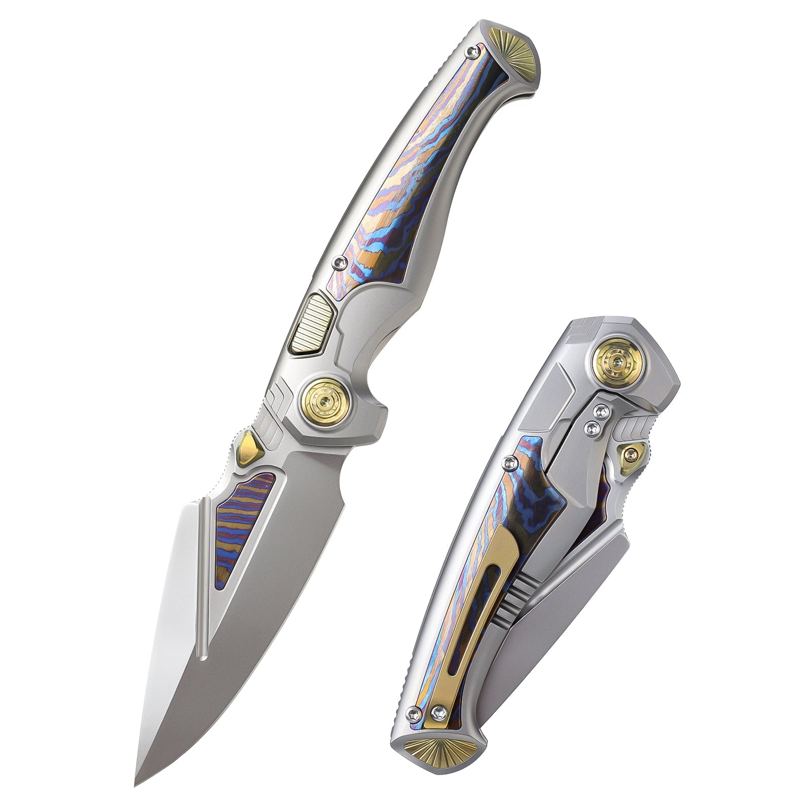 Remette RT-Scepter SCPT-A front view – 3.46″ M390 clip point folding knife