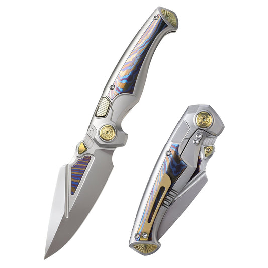 Remette RT-Scepter SCPT-A front view – 3.46″ M390 clip point folding knife