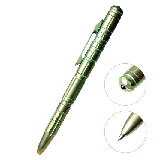 REMETTE RT-TP1C Pen – Titanium Tactical Pen with Clip Activated Lock and Glass Breaker