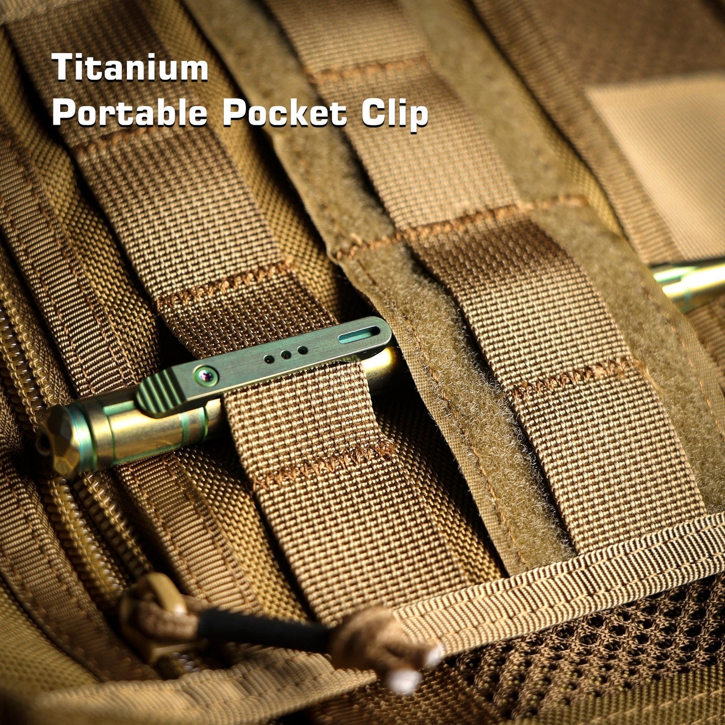 REMETTE RT-TP1C Pen – Titanium Tactical Pen with Clip Activated Lock and Glass Breaker
