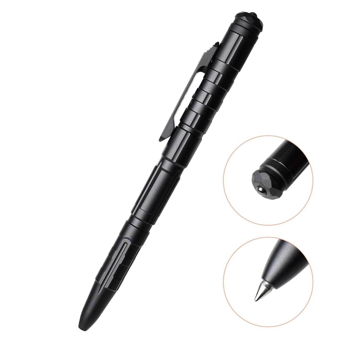REMETTE RT-TP1E Pen â€“ Titanium Tactical Pen with Clip Activated Lock and Glass Breaker