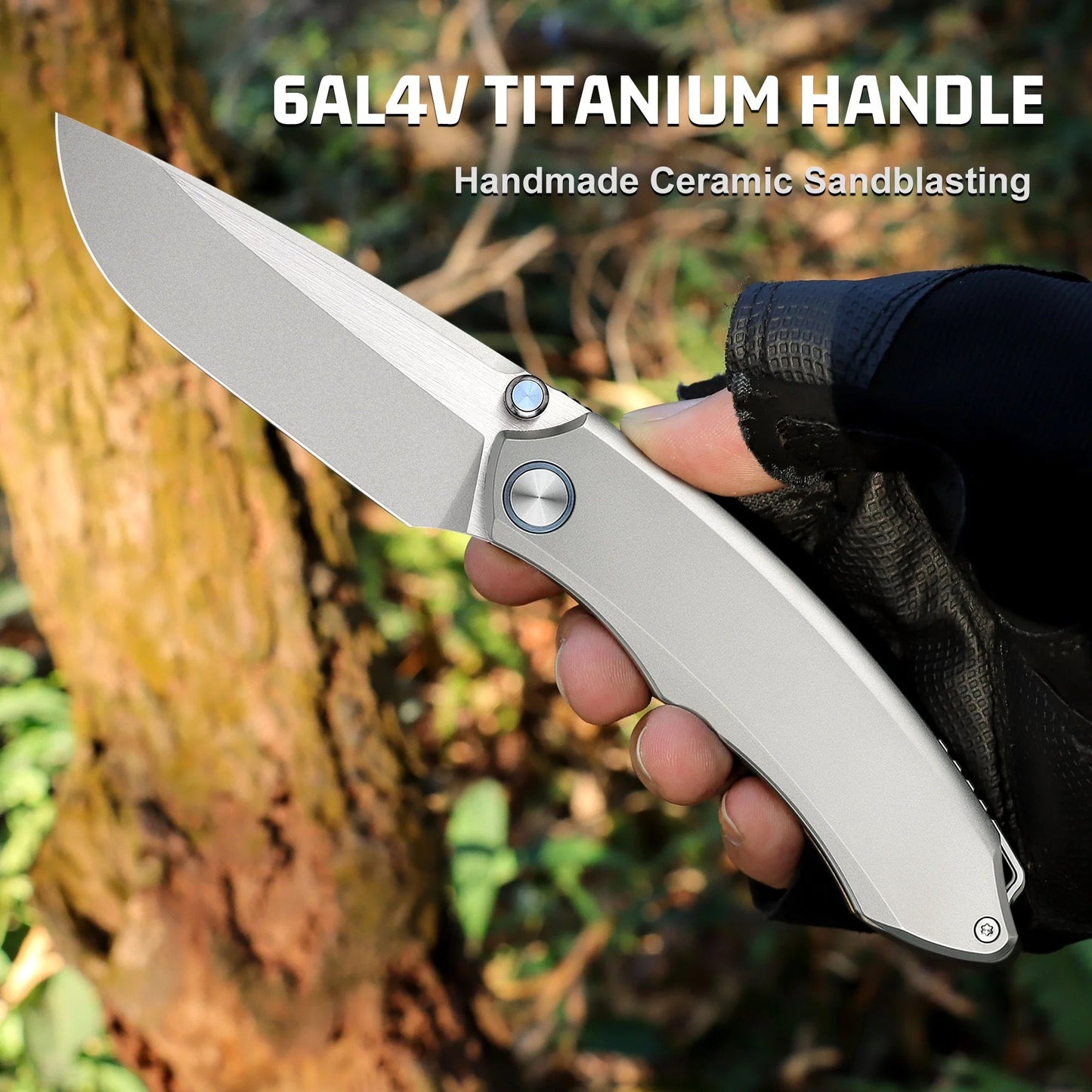Remette Wild Species WD108-G Folding Knife – 3.6" M390 Blade, Titanium Handle