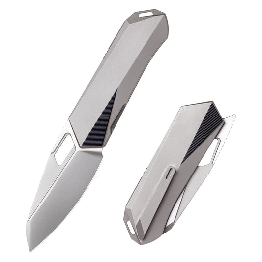 Remette Woodpecker RTWP-T 2.95" M390 Reverse Tanto Folding Knife Titanium Handle Liner Lock
