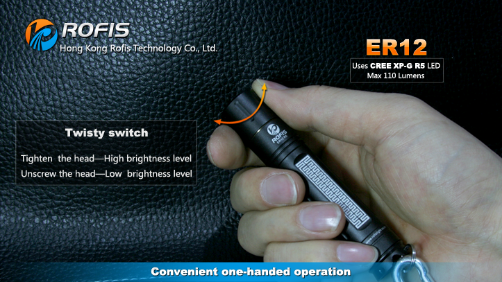Rofis ER12 CREE XP-G R5 110 Lumen 1 x AA  LED Flashlight
